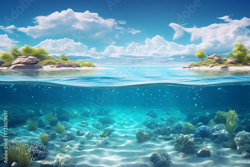coral reef and sea © Hammad