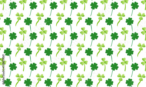 St. Patrick s day seamless pattern with clover
