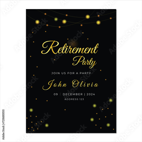 Happy retirement lunch party invitation