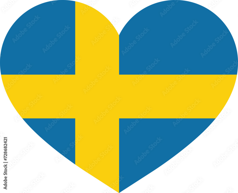 Sweden heart symbol . Sweden heart flag vector . Swedish heart symbol Sweden heart symbol . Sweden heart flag vector . Swedish heart symbol