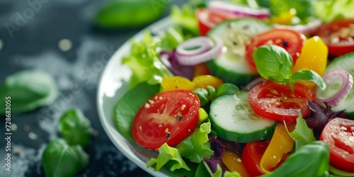 vegetable salad close-up Generative AI