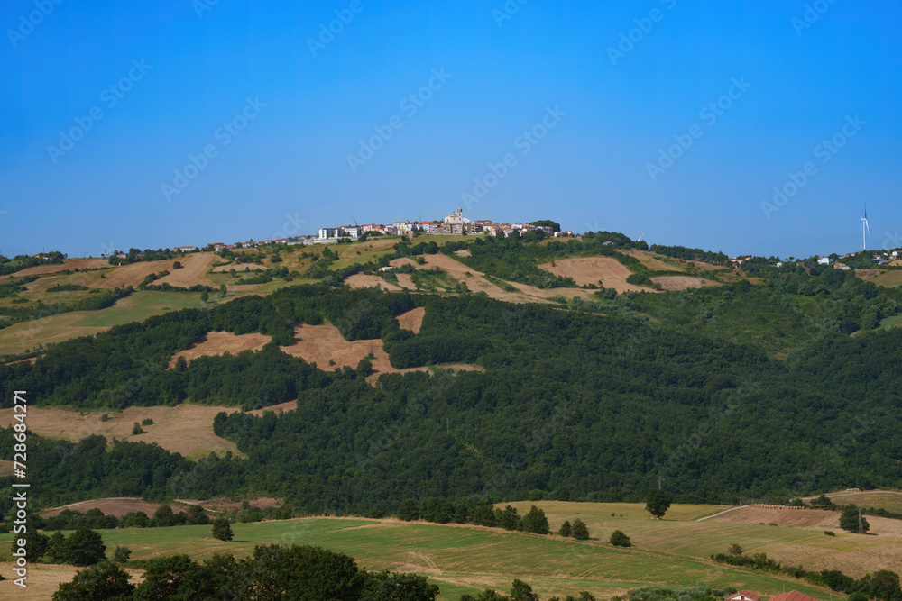 Country landscape near Monteleone di Puglia, Italy