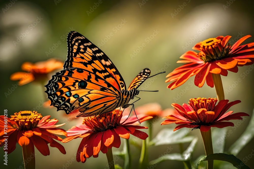 Obraz premium butterfly on flower