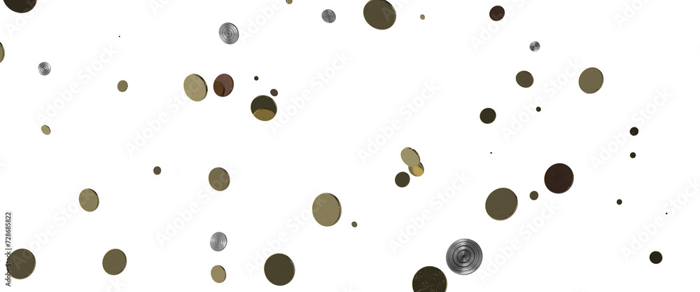 Sprinkle of Success: Spectacular 3D Illustration Showcasing Cascading gold Confetti Sprinkle of Success: Spectacular 3D Illustration Showcasing Cascading gold Confetti