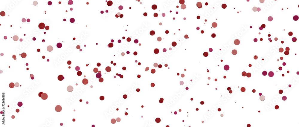 Glittering confetti on a transparent background. Holiday confetti png. red confetti falls from the sky.