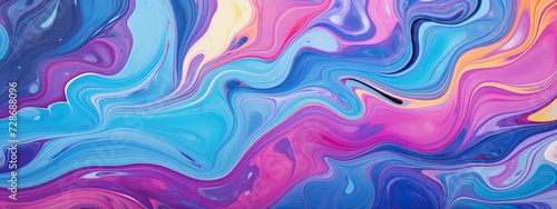 colorful liquid background. flows of colorful paint with wavy. Abstract background banner colorful