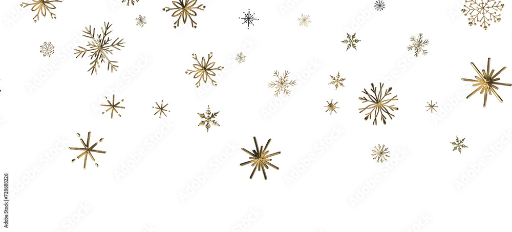 Winter Snow Showers: Spectacular 3D Illustration Showcasing Falling Christmas Snowflakes Winter Snow Showers: Spectacular 3D Illustration Showcasing Falling Christmas Snowflakes
