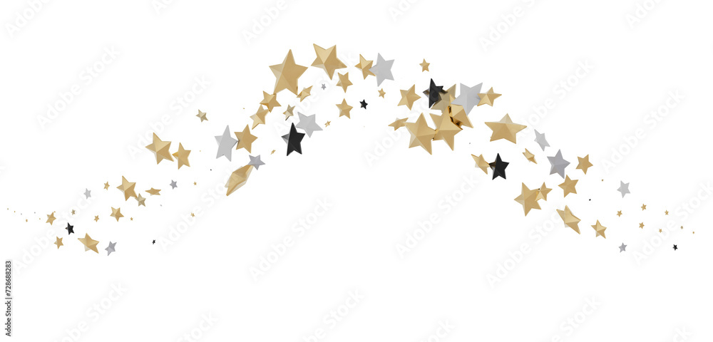 Stellar Symphony: Embark on a Visual Journey with 3D Gold Stars Rain Stellar Symphony: Embark on a Visual Journey with 3D Gold Stars Rain