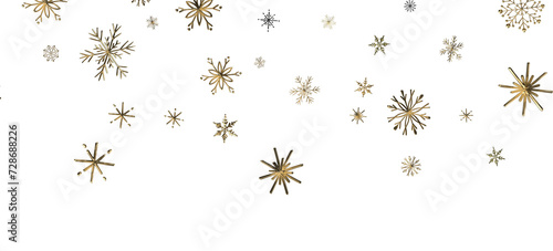 Winter Snow Showers: Spectacular 3D Illustration Showcasing Falling Christmas Snowflakes © vegefox.com