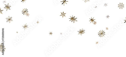 Snowflakes - Christmas background design of snowflake and snow falling in the winter 3d illustration