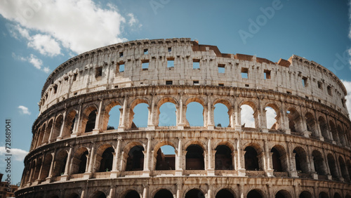 Architectural Grandeur: Colosseum in Rome, Italy - Fascinating Façade Details