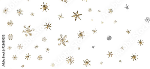 Snowflakes - Christmas background design of snowflake and snow falling in the winter 3d illustration