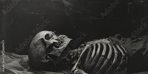 Skeleton rotting corpse for death concept