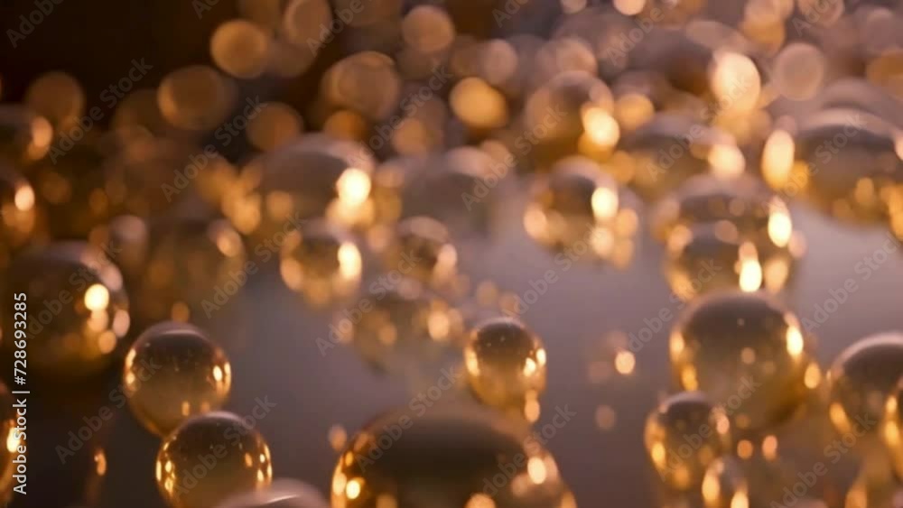 water drops on a surface, air bubbles in the sky, golden abstract background water drops on a surface, air bubbles in the sky, golden abstract background