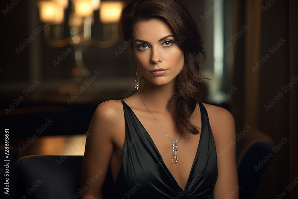 Creative graphics generative ai collage illustration of chic lady in elegant outfit celebrate vip party Creative graphics generative ai collage illustration of chic lady in elegant outfit celebrate vip party