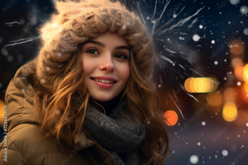 Fireworks show concept people watching admiring wonderful lights winter atmosphere Generative AI Fireworks show concept people watching admiring wonderful lights winter atmosphere Generative AI