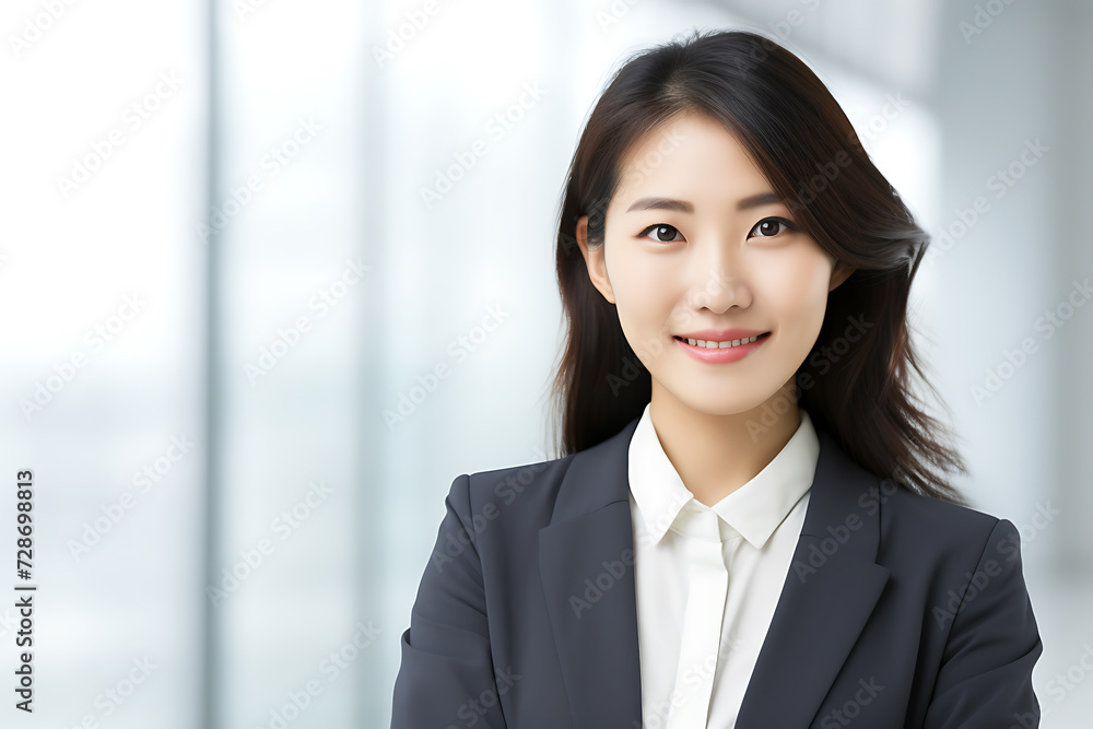 portrait of young asian female executive at work office portrait of young asian female executive at work office