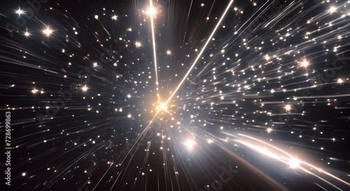 raggi d'oro  scintillante e particelle su sfondo nero, , raggio celeste, benedizione divina, particelle glitterate  che scorrono , lampi di luce in loop, raggi scintillanti , fuoco centrale, 