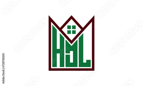 HDL initial letter real estate builders logo design vector. construction ,housing, home marker, property, building, apartment, flat, compartment, business, corporate, house rent, rental, commercial