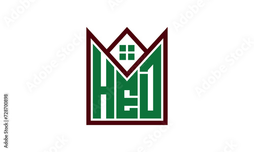 HED initial letter real estate builders logo design vector. construction ,housing, home marker, property, building, apartment, flat, compartment, business, corporate, house rent, rental, commercial