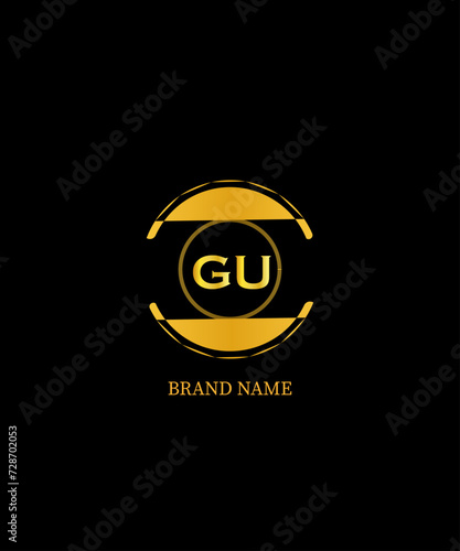 GU Letter Logo Design. Unique Attractive Creative Modern Initial GU Initial Based Letter Icon Logo