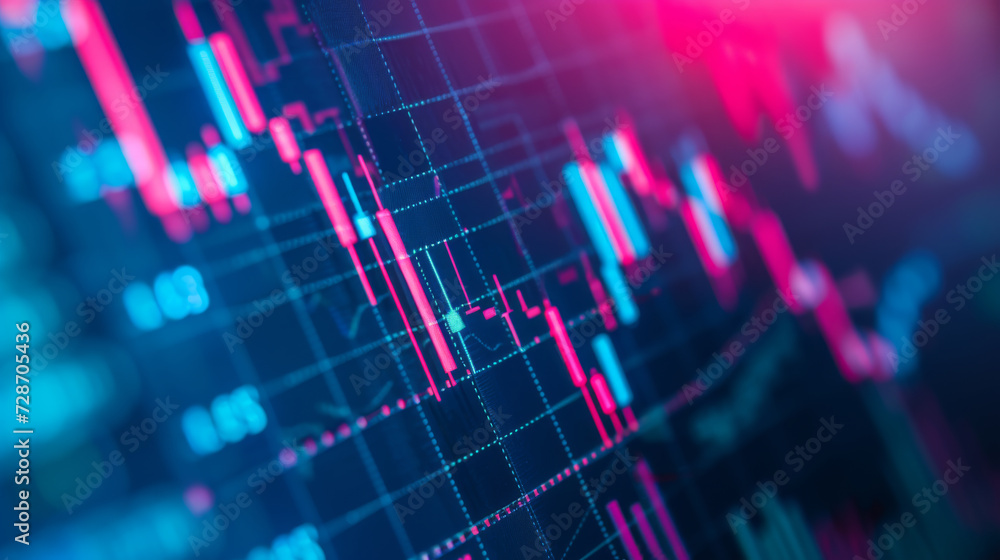 a blurred close-up view of a financial stock market graph on a digital screen with various data points and trend lines a blurred close-up view of a financial stock market graph on a digital screen with various data points and trend lines