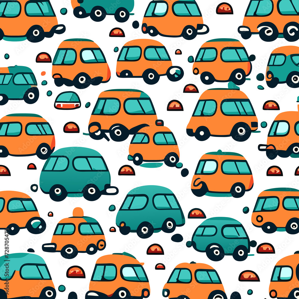 seamless pattern with cars seamless pattern with cars