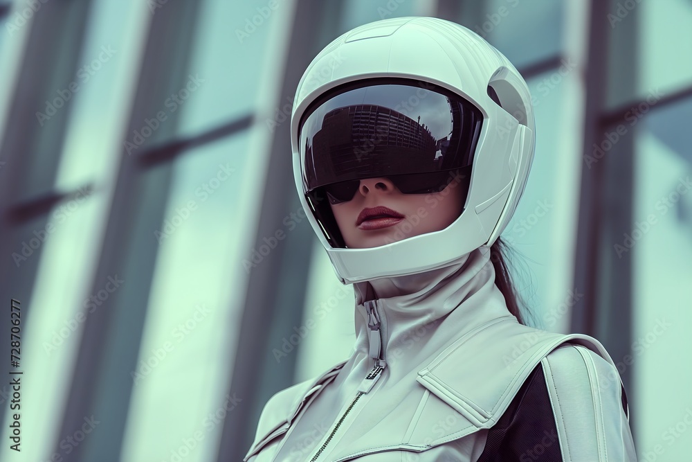 Avatar of the female space travelers of the future - obrazy, fototapety, plakaty 
