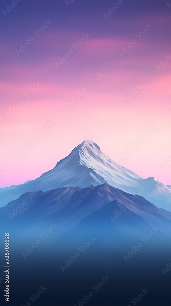 Majestic Mountain Sunset Background for Smartphones and Social Media