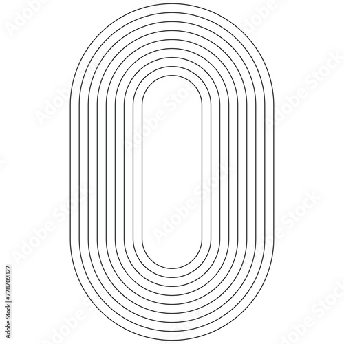line art shape in geometry, thin out lines of vertical element for decoration