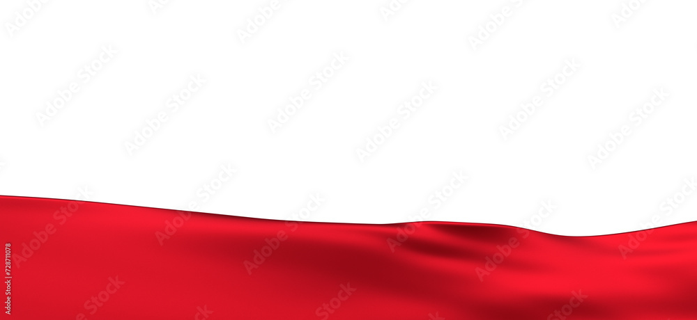Smooth elegant red cloth on grey background Smooth elegant red cloth on grey background