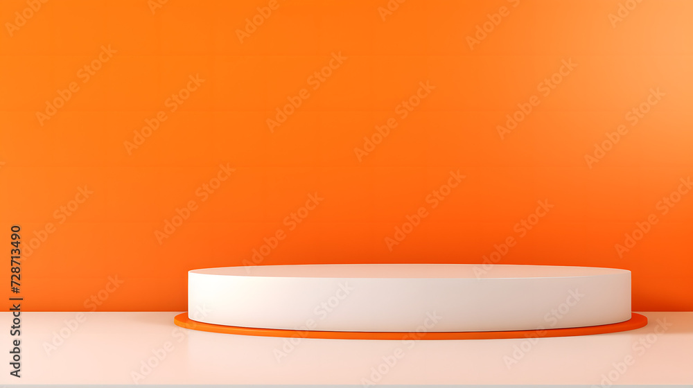 White Round Object on Orange Wall, product presentations
White Round Object on Orange Wall, product presentations