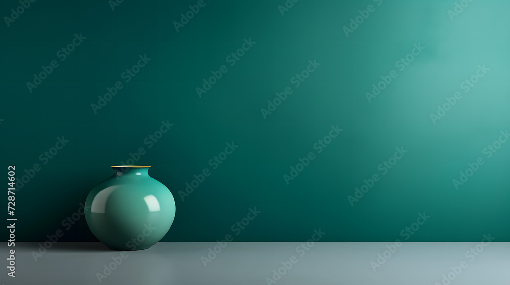 Green Vase in Front of Green Wall,  product presentations
