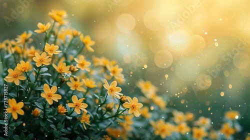 Wild Yellow Blossoms with Luminous Bokeh - spring flowers - copy space © Eduardo
