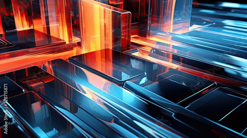 Digital 3D glass abstract background