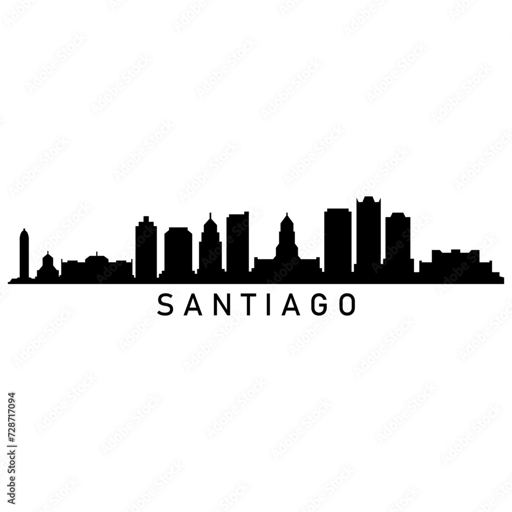 Naklejka premium Santiago skyline