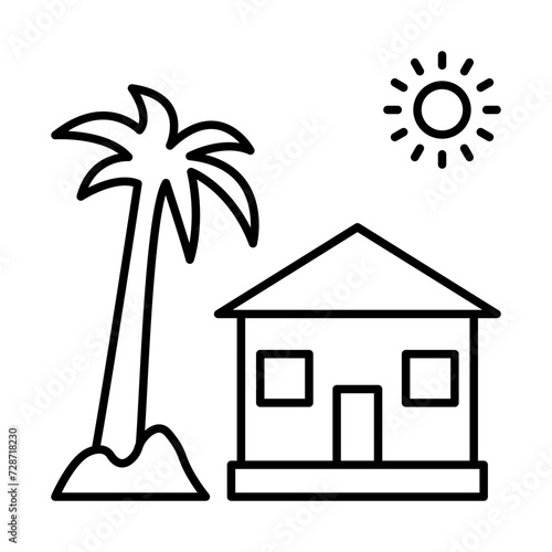 Resort Line Icon