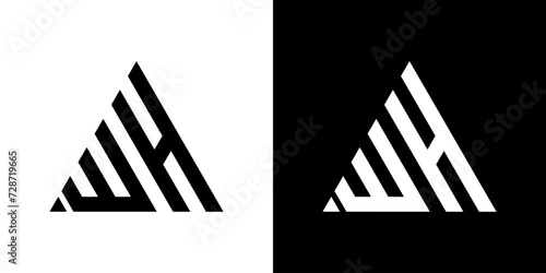 vector logo WH abstract combination of triangles