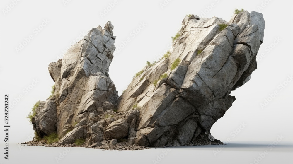 Fototapeta premium Isolated rock on white background