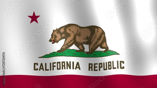 california state flag raising 
