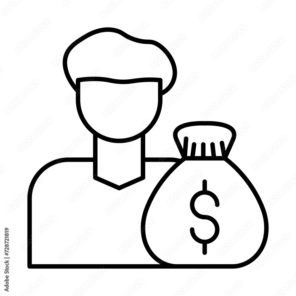 Financial Advisor Line Icon Financial Advisor Line Icon