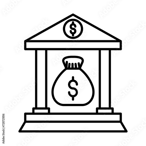 Fixed Asset Line Icon