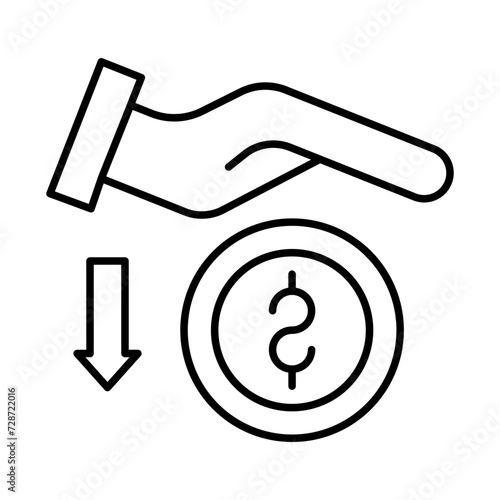 Depreciation Line Icon