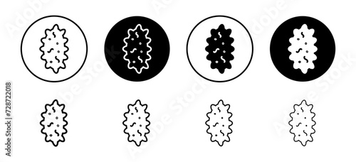 Sea cucumber vector icon set collection. Sea cucumber Outline flat Icon.
