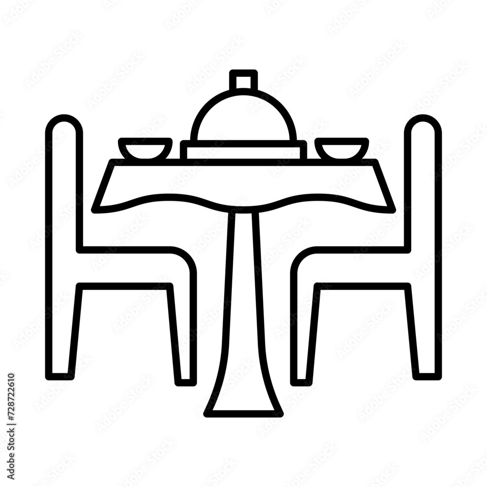 Dining Table Line icon Dining Table Line icon