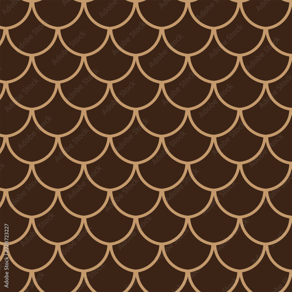 abstract seamless repeatable brown fish scale pattern. abstract seamless repeatable brown fish scale pattern.