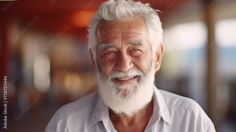 Portrait of a friendly old man with a beard Portrait of a friendly old man with a beard