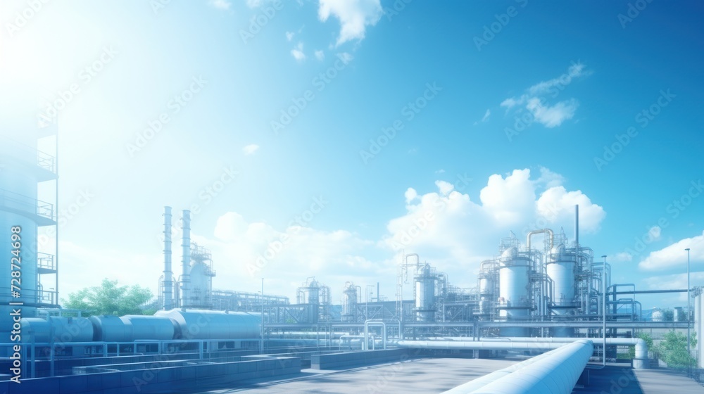 factory use clean energy, industrial, factory, pollution, technology, environment, energy, gas, chimney, plant, chemical, manufacturing, engineering, fuel, petrochemical