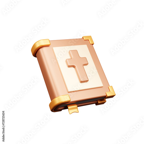 Bible Book 3d icon or Bible Book 3d illustration photo