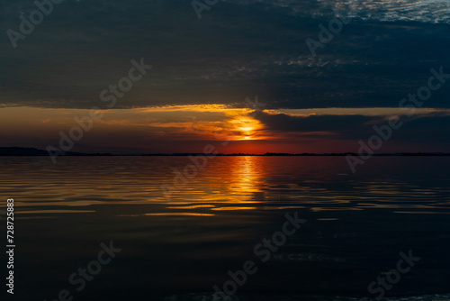 The Great Russian Volga River and its banks.